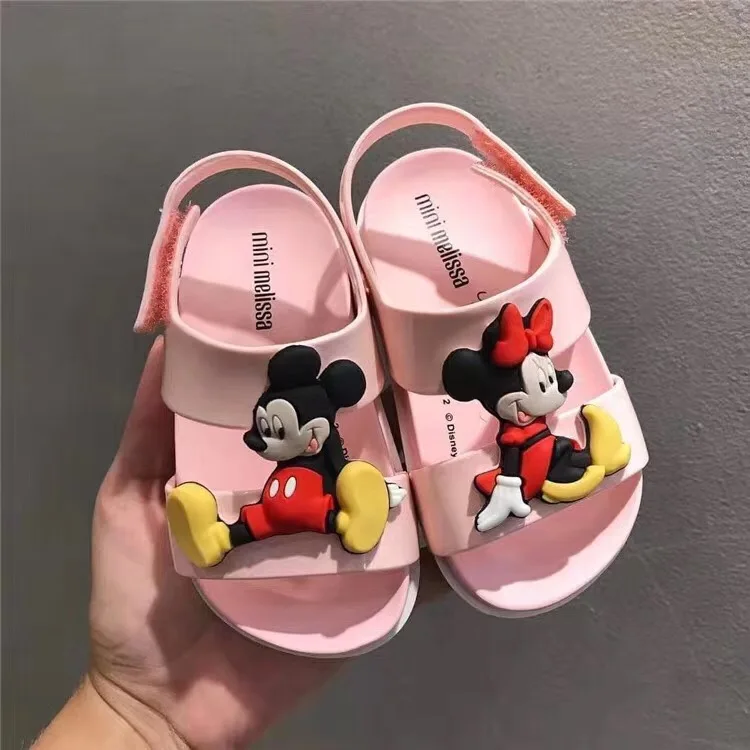 Мини Melissa/прозрачные сандалии для девочек с Микки и Минни детская обувь 3 цвета