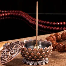 Подсвечник буддизм мини Тибетский курильница для сандалового дерева кадило домашний декор Новое поступление медь лотоса ладан горелка сплав