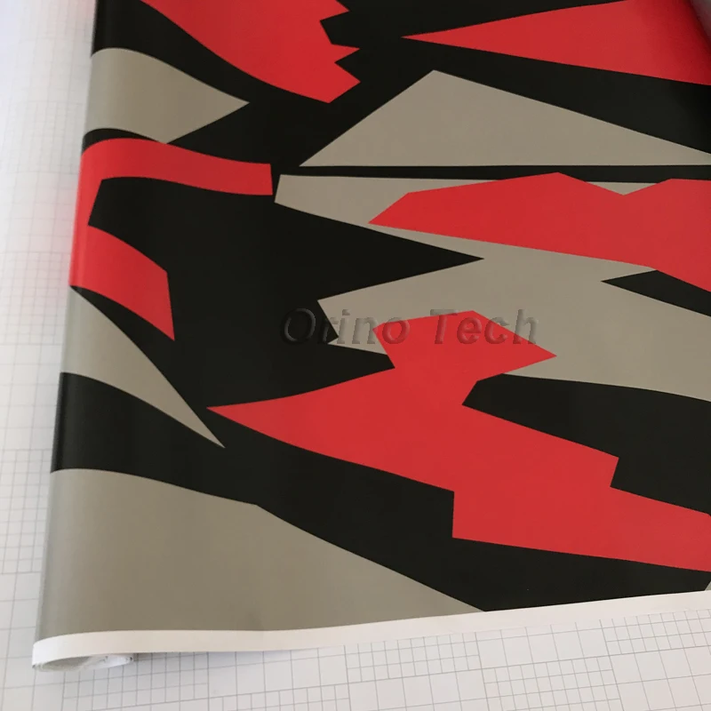 Compare Grote Rood Zwart Camo Vinyl wrap camouflage film luchtbel Gratis voor car wrapping motorcycle decal folie grafische
