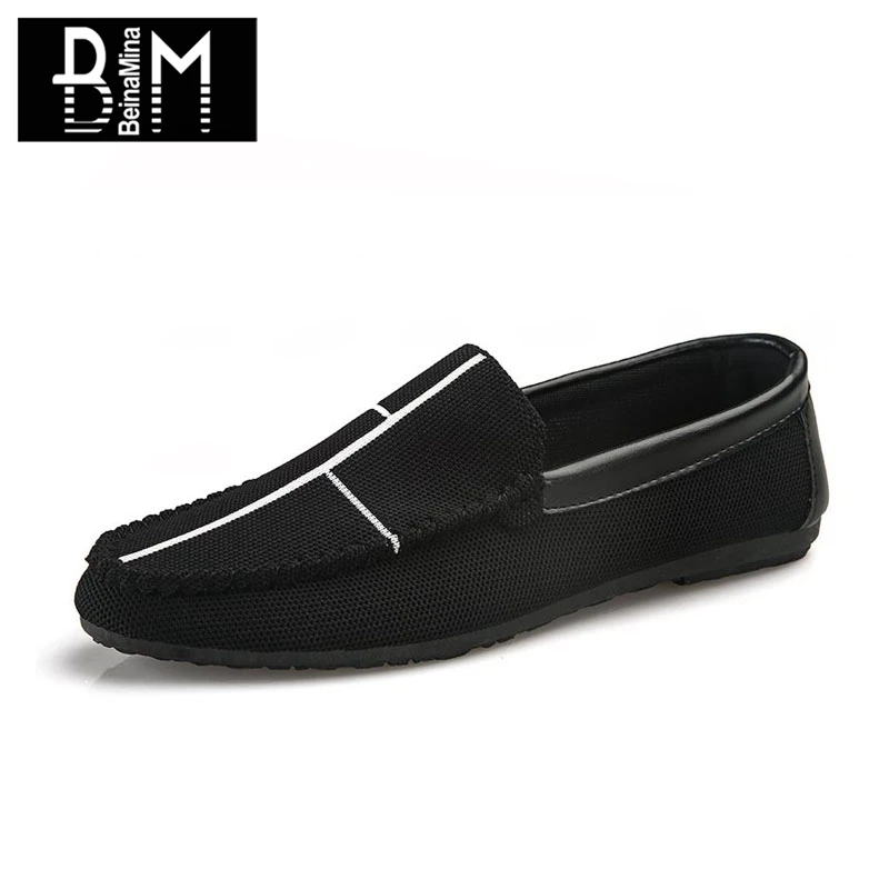 RizaBina Simple Men Casual Shoes Slip On Flats Lazy Soft Breathable Daily Driving Male Footwear Size 39-44 | Обувь
