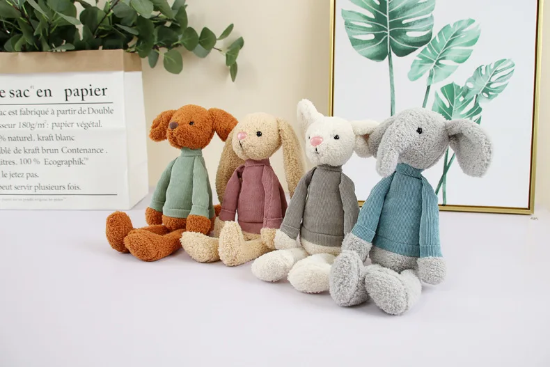 35cm cute long-legged animal plush toy warm heart series doll mice elephant rabbit dog doll children's gifts animals