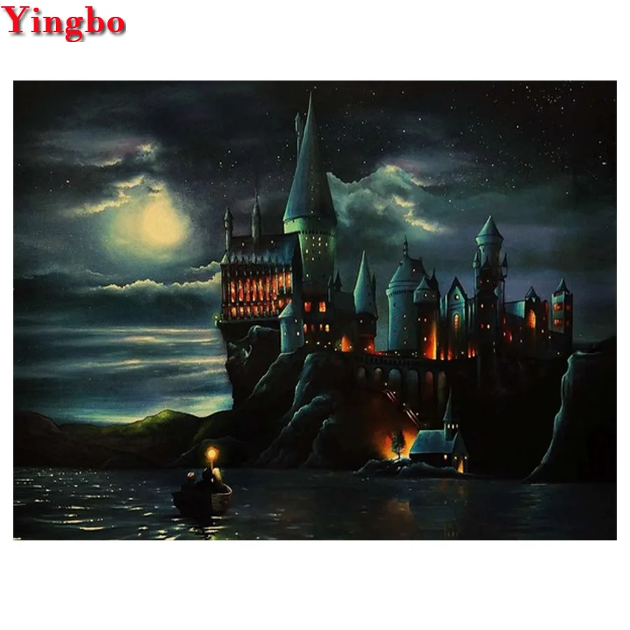 

5D DIY Diamond painting Castle Full Diamond Embroidery Complete Kit Cross Stitch Rhinestone Mosaic Square/Round Stones Kids Gift