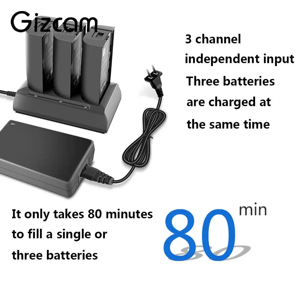 

Charging Hub Battery Charger Efficient 3 in 1 Battery Inverter Balance Port Battery Adapter for Parrot Bebop 2
