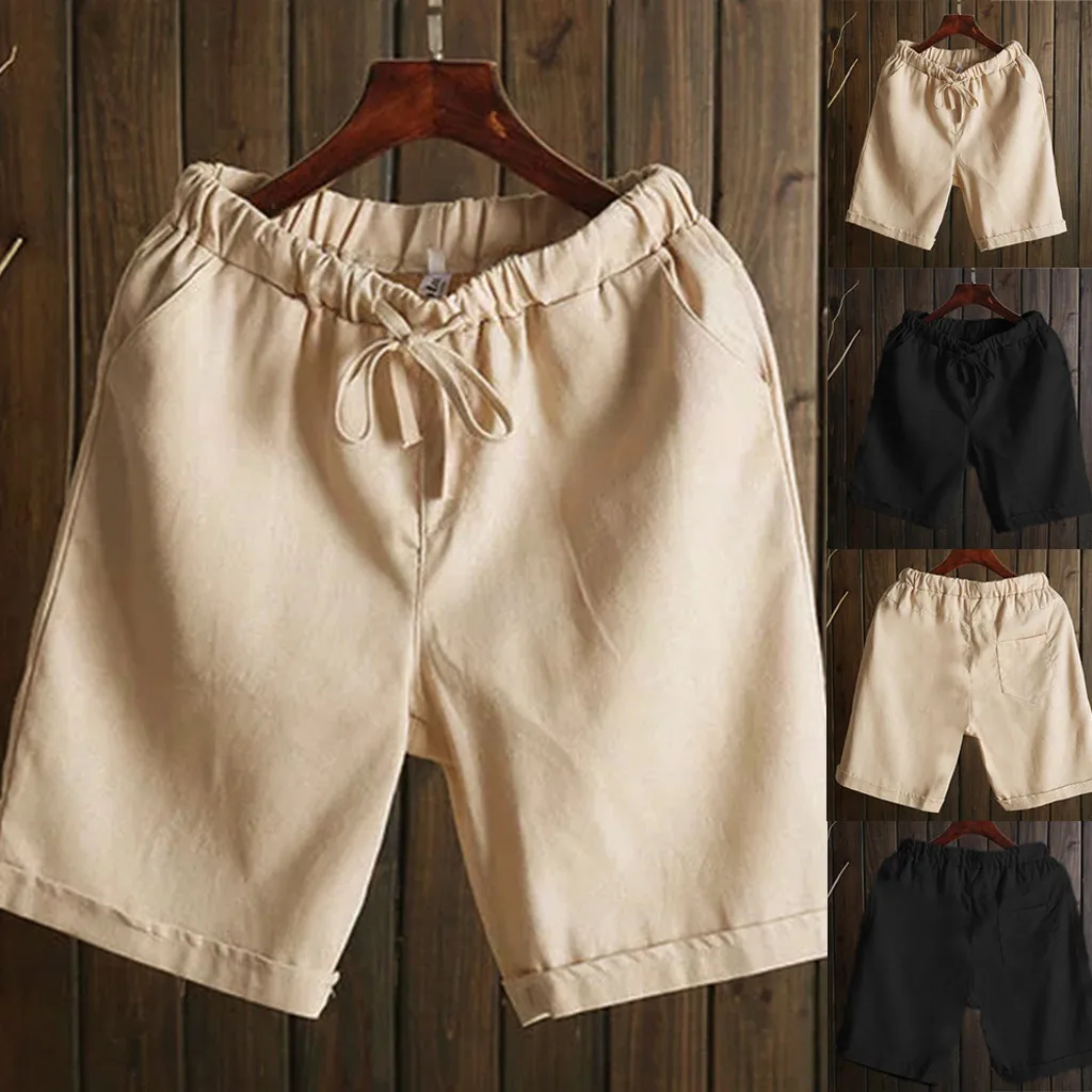 

Women's shorts Solid Color Drawstring Casual Summer Beach large shorts Loose large size women's shorts Lace-up