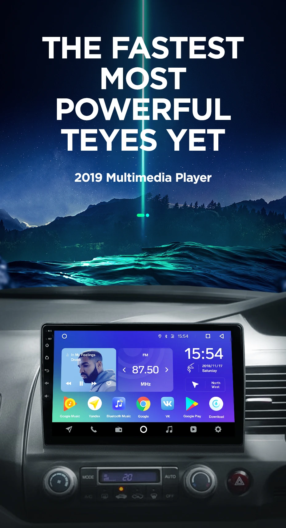 Excellent TEYES SPRO For Honda Civic 8 FK FN FD 2005 2008 2009 2010 2012 Car Radio Multimedia Video Player Navigation GPS Android 8.1 2