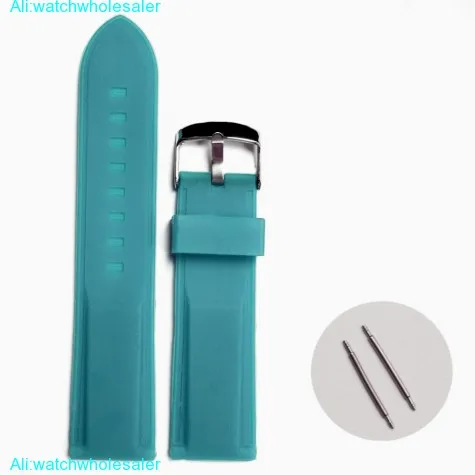 22mm Deep Sky Blue Silicone Jelly Rubber Unisex Watch Band Straps WB1054U22JB