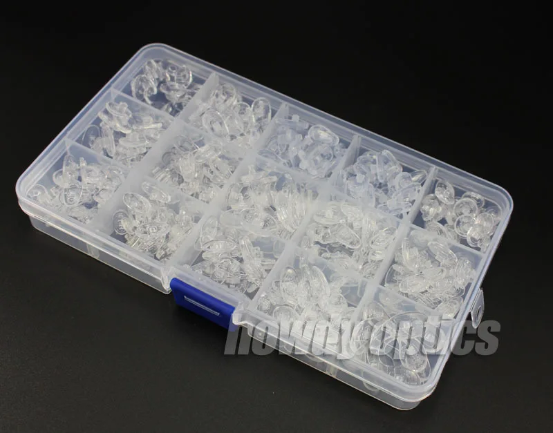425pcs/set Silicone Glasses Nose Pad Kit Eyeglasses Repair Nose Pads Box 15 Different Sizes 3