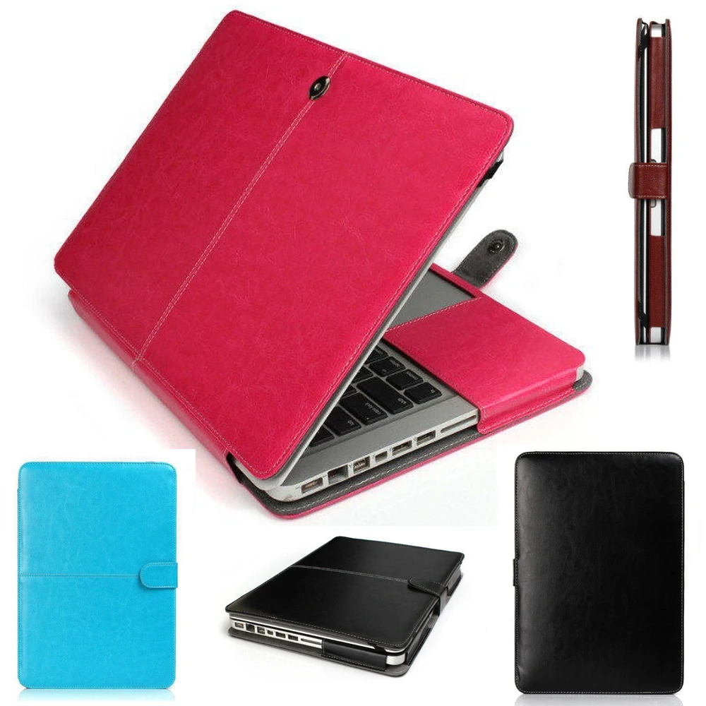 

PU Leather Cover Shell For Mac Air Pro 11 12 13 15 Laptop Bag Case Sleeve For Macbook Air Pro 11.6 13.3 15.4 Touch Bar