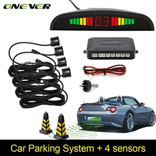 Car Auto Parktronic LED Parking Sensor With 4 Sensors Reverse Backup Car Parking Radar Monitor Detector System Backlight Display