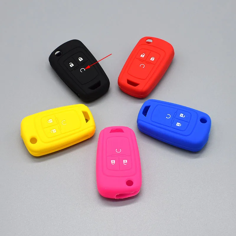 Silicone key cover case For Chevrolet Cruze Epica Lova Camaro Impala 4 button
