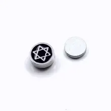 Гексаграмма 8 мм титановый магнит диаметр мужские магнитные серьги-гвоздики 4054