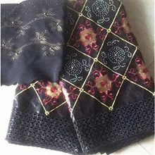 Французский кружевной ткани для женщин высокого качества бассейна riche getzner nouveau Африканский Базен riche getzner 5+ 2 ярдов/партия LD-14