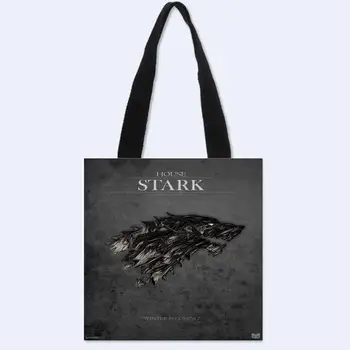 

HEARMNY Custom Game Of Thrones Tote Bag Double-sided printed Linen Casual Canvas Tote Bag Women's Handbags