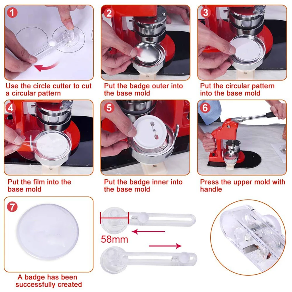 Acrylic Badge Circle Cutter for Button Maker Machine DIY Cutting Tools For Right and Left-handed Users Acrylic Badge Circle Cutter for Button Maker Machine DIY Cutting Tools For Right and Left-handed Users