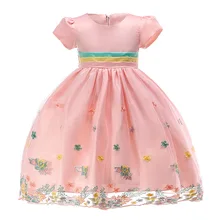 Одежда для детей; Платья с цветочным рисунком для девочек; одежда для свадьбы; платье принцессы для первого причастия; костюм-пачка для малышей; детская одежда; L5051