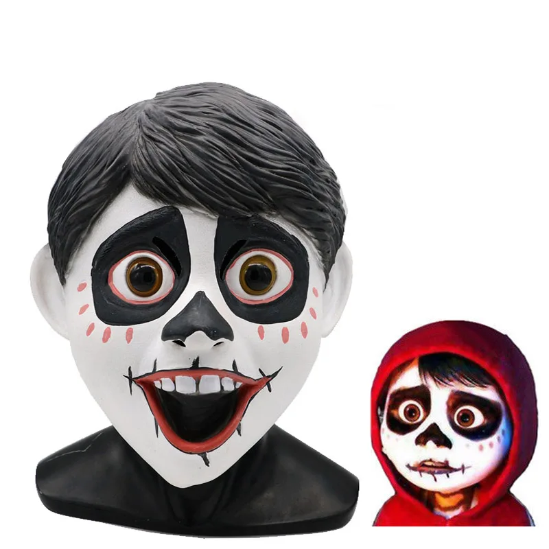 

Movie CoCo Miguel Cosplay Costumes Day of the dead Mask Kid Halloween Coustume Fancy Ball Helmet Props Latex Masks Adult