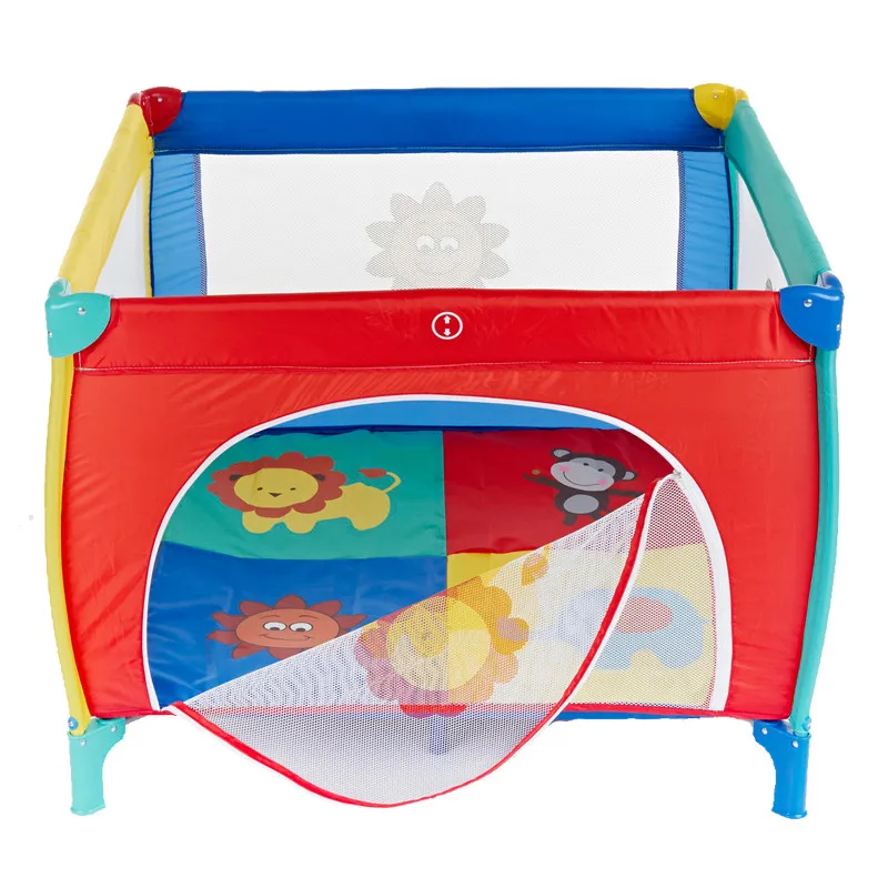 

Baby Play Bed children Square Bed Light Folding Travel Bed Walking And Crawling Play Fence Pool Colorful Crib