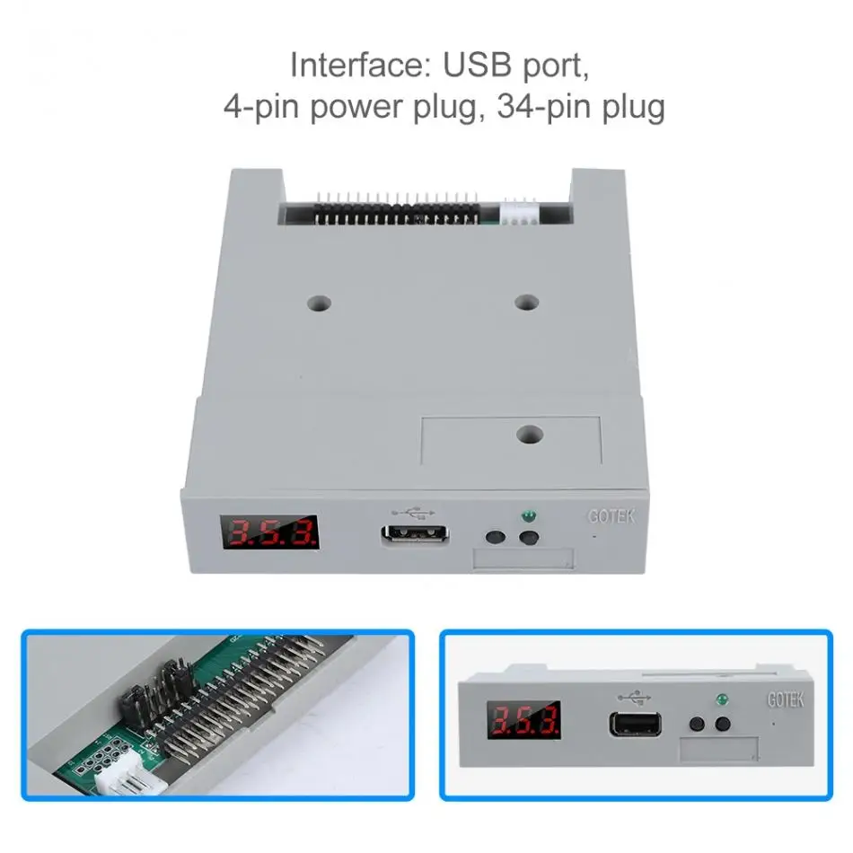 SFR1M44-U100 3,5 дюйма 1,44 МБ USB SSD usb-эмулятор флоппи-дисковода для управления промышленным оборудованием Plug and Play Встроенная память используется FAT16/32 защита данных