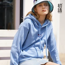 Toyouth Женский Топ с длинным рукавом Толстовка Harajuku Свободные толстовки Зимний пуловер Кофты Повседневное Lerrer Топы