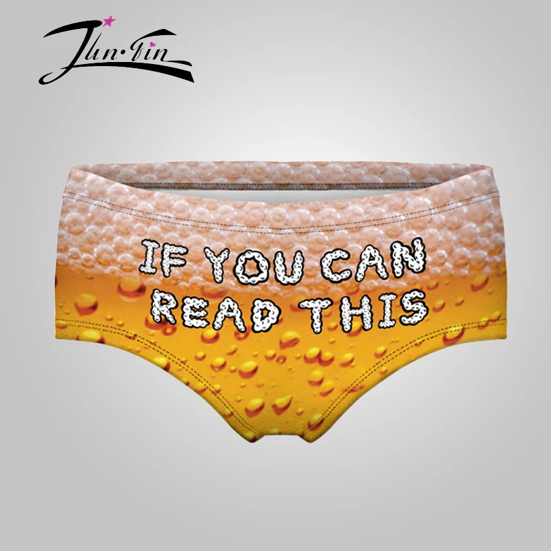 I must be drunk Beer 3d Print female panties crotchless panties women