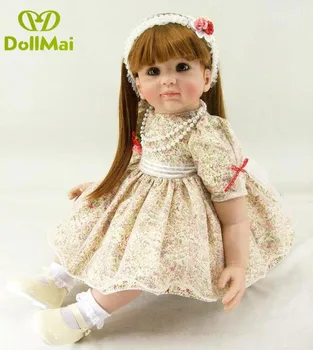 

60cm Silicone Reborn Baby Doll Toys 24inch Vinyl Toddler Princess Girls Babies Dolls realistic super Birthday Gift Play House