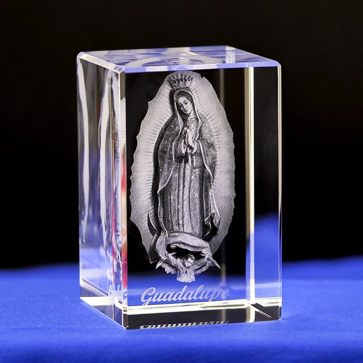 

Efficacious HOME family Talisman-our-lady-of-guadalupe The Virgin Mary Religious Figurine 3D Crystal statue