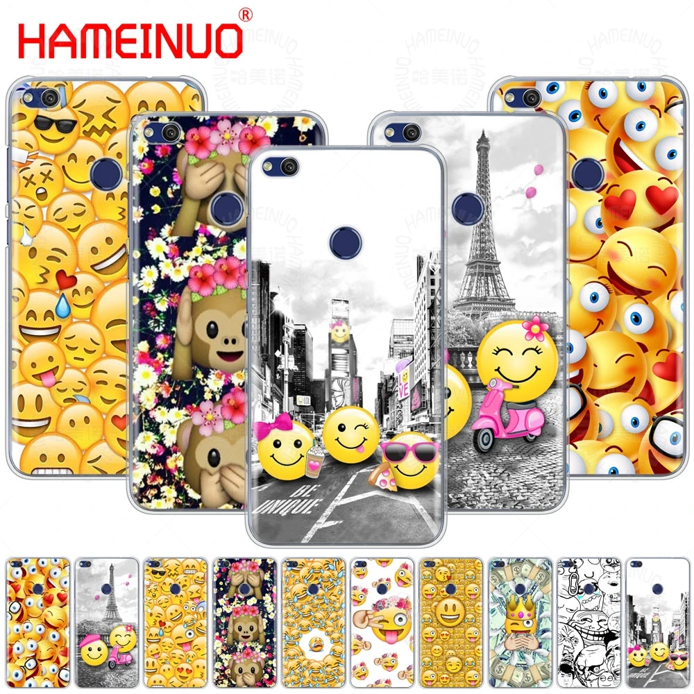 

HAMEINUO smile Coque Alien Emoji Happy Cover phone Case for huawei Ascend P7 P8 P9 P10 P20 lite plus pro G9 G8 G7 2017