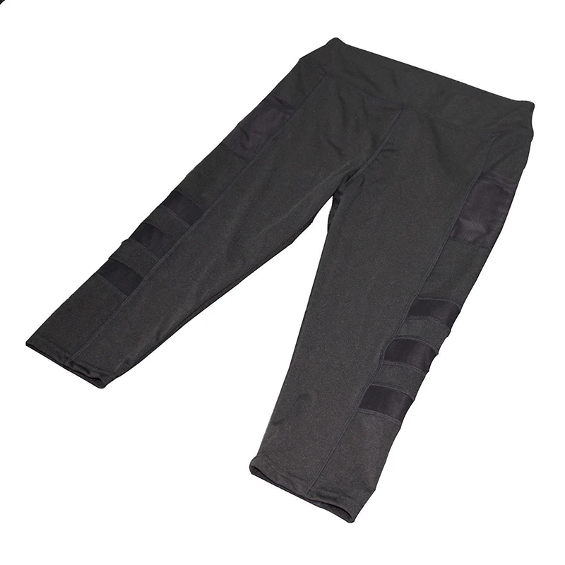 2019 Black Calf-length Fitness Pant Woman Casual Skinny Sport Legging Pants Ladies High Waist Running Gym Pocket Leggings Pants