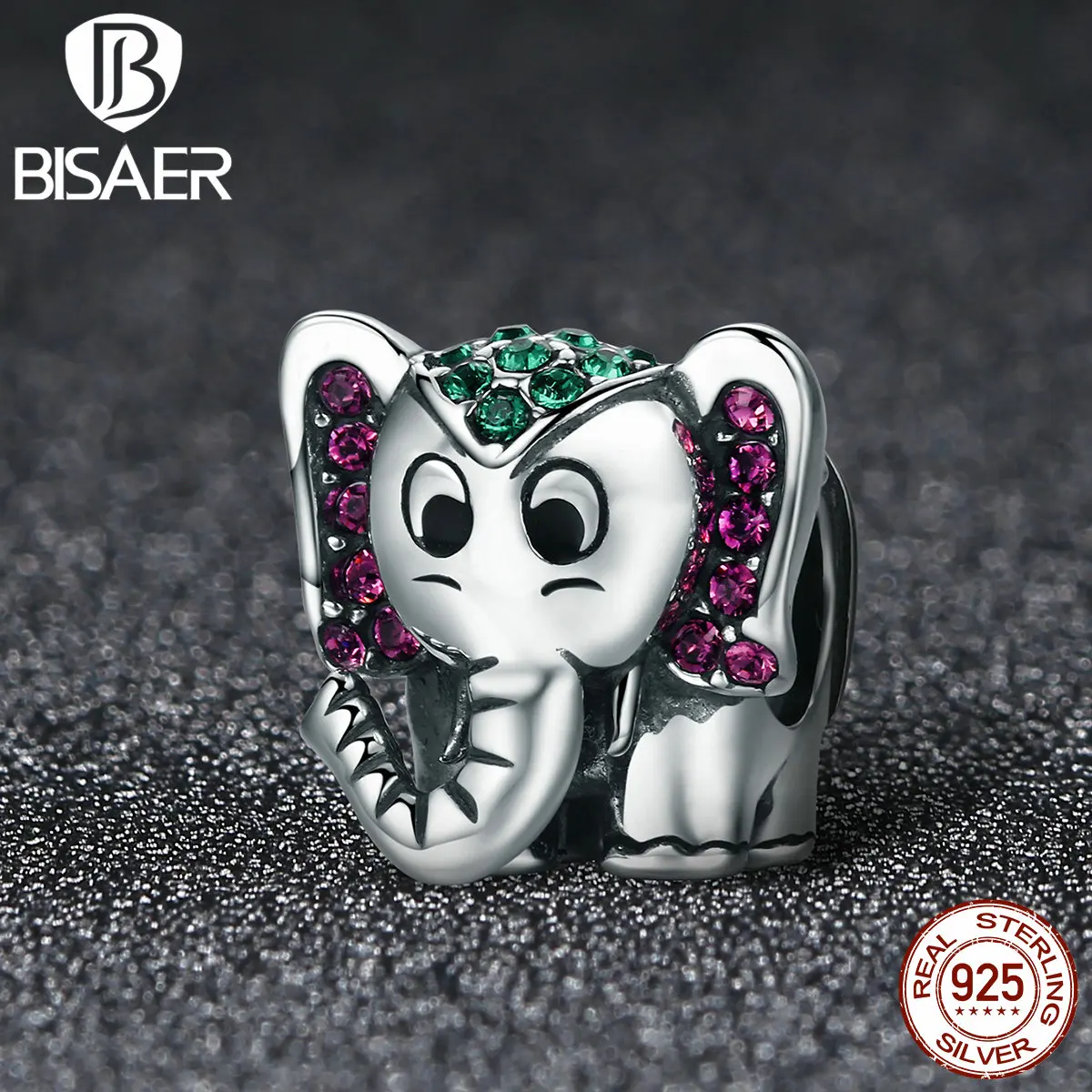 Buy 925 Sterling Silver Mild Animal, Lucky Elephant