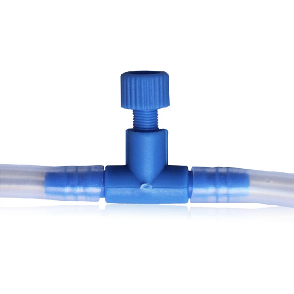 5 шт аквариум воздушный регулятор клапан регулируемый пластиковый аквариум воздушный насос воздушный поток труба делитель кислорода регулятор громкости клапан - Цвет: 5pcs blue