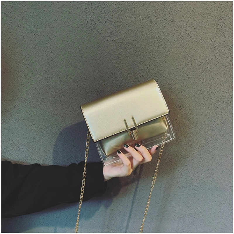 Elimetis Women Crossbody Transparent Bags For women 2018 with Phone Bag Case Summer Messenger Bag Small Shoulder Bag Transparent (3)