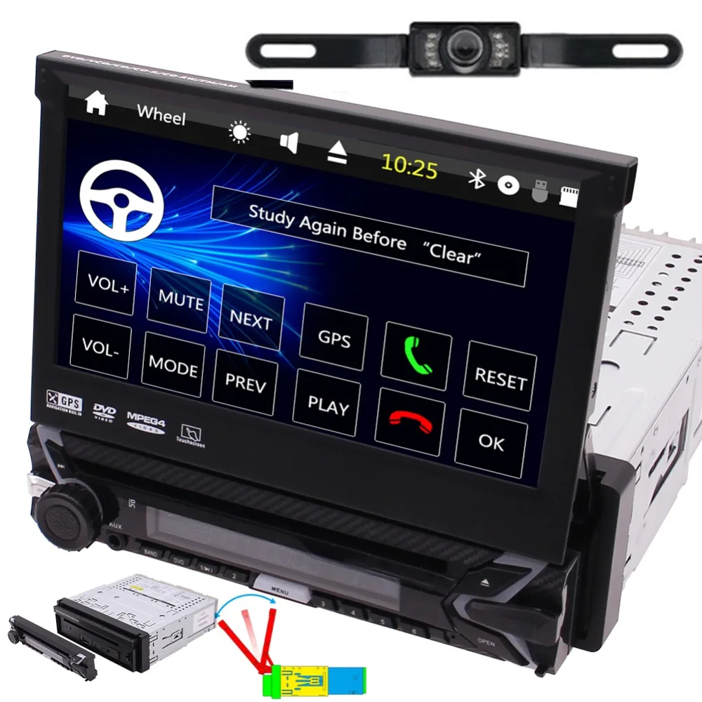 Gps 7 дюймов Универсальный Автомобильный CD DVD MP3 плеер авторадио HD цифровой 800*480