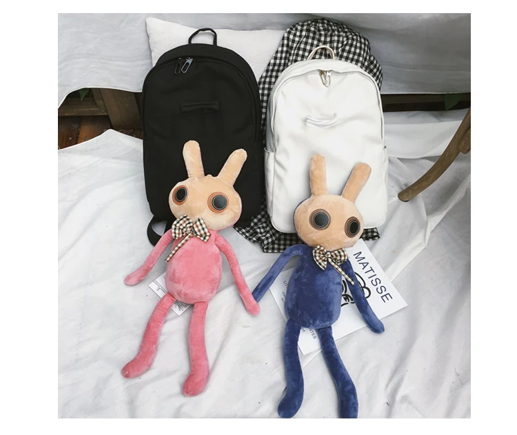 Menghuo Rabbit Canvas Backpack for Women Cute Funny Backpacks for Teenager Girls Lolita Bag Kawaii Backpack Mochilas femininas_34_08