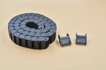 

1pcs bridge type can open plastic 15mmx30mm drag chain with end connectors L 1000mm engraving machine cable for CNC router