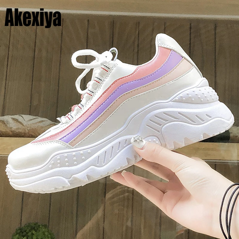 

Akexiya Women Casual Shoes Comfortable Flats Sneakers Women Sport Shoes Female Breathable Footwear Ladies Shoes Zapatillas Mujer