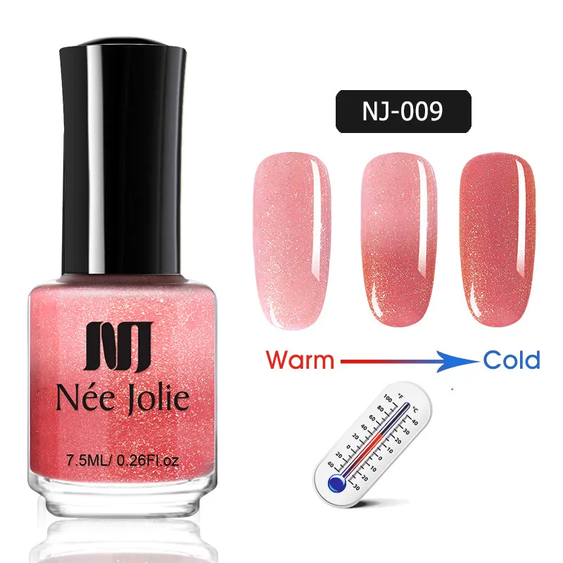 NEE JOLIE 7,5 мл температурный меняющий цвет термальный лак для ногтей блестящий эффект Быстросохнущий лак для ногтей градиентный лак для ногтей - Цвет: 7.5ml - NJ-009