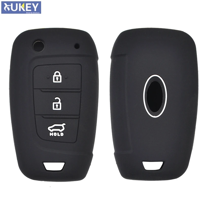Чехол силиконовый для Hyundai Solaris 2 Elantra i30 i35 i40 Tucson Kona 2015 2016 2017 2018|key case for car|car key coverfob