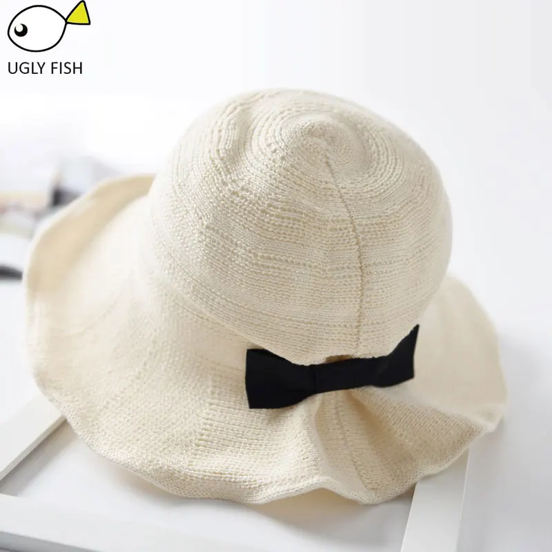 

summer hat beach hat women beach sun hat bow-knot
