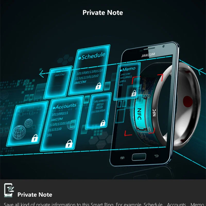 Многофункциональное смарт-кольцо NFC черный дропшиппинг информация поделиться и передавать интеллектуальное цифровое кольцо для Windows NFC телефона
