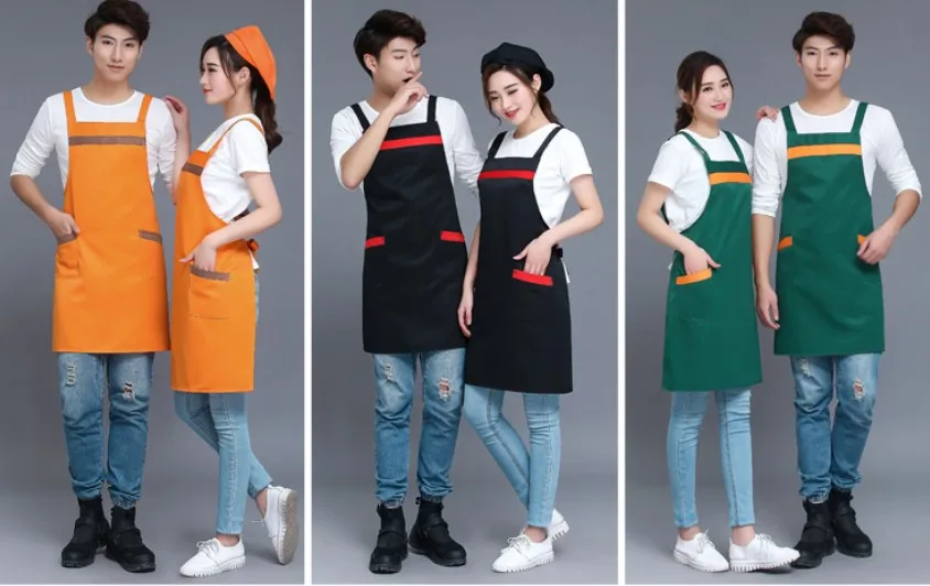 Простой фартук DIY логотип подставка для кухни супермаркет интернет кафе выпечки обслуживание персонал рабочая одежда по индивидуальному заказу