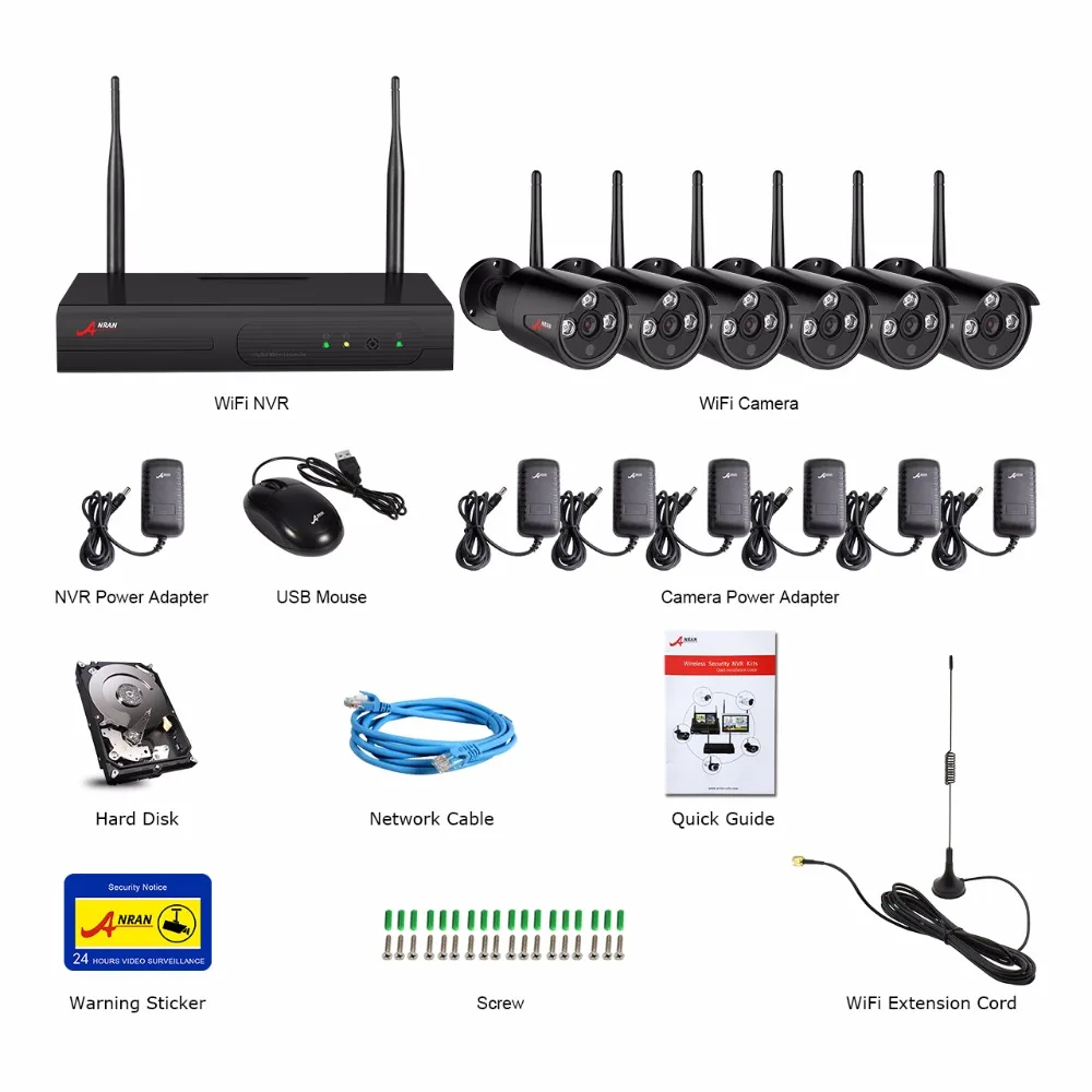 ANRAN Cámara sistema de seguridad inalámbrico 8CH 1080 P NVR Kit HD cámara IP al aire libre SISTEMA DE CCTV de la visión nocturna de la cámara de vigilancia. sistema de - 6