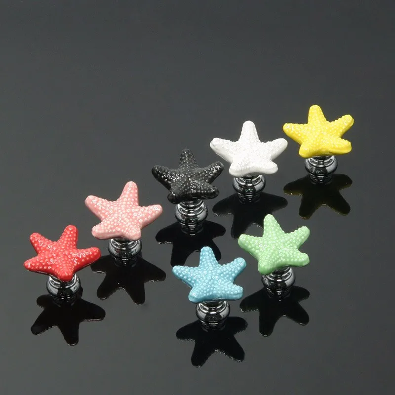 

10pcs/Lot European Style Rural Ceramic & Zinc Alloy Drawer Cabinet Cupboard Door Knob Furniture Handle for Kids/Children's Room