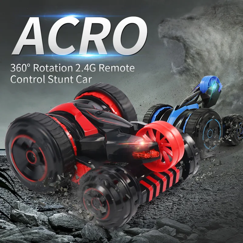 JJRC Q49 трюк RC автомобиль акро одним из ключевых деформации Флип 360 градусов вращающийся Пять колеса Системы Прохладный светодиодный свет RC
