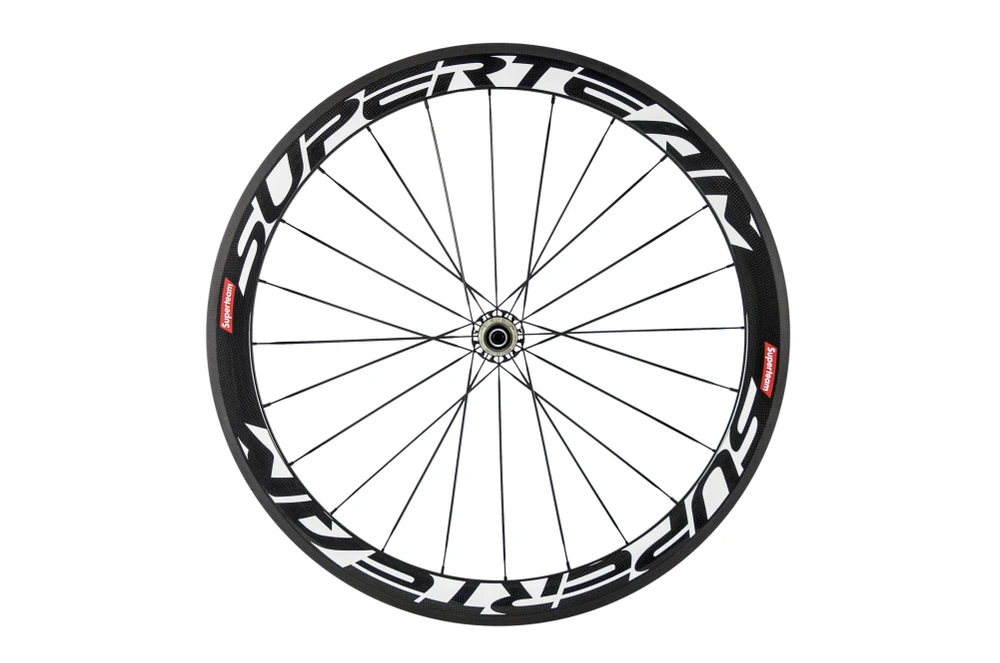 Excellent Superteam 50mm carbon wheels 700c clincher 23mm road bike wheelset in glossy finish with powerway hub 4