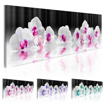 

DIY Diamond Embroidery white pink Orchid full Square Pattern Rhinestone Set Diamond Painting Cross Stitch Wall Decor Needlework
