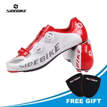 SIDEBIKE Road Bike Shoes Self-locking Ride Bicycle Shoes Carbon Lightweight Highway Lock Cycling Shoes Road Cycling Shoes Man