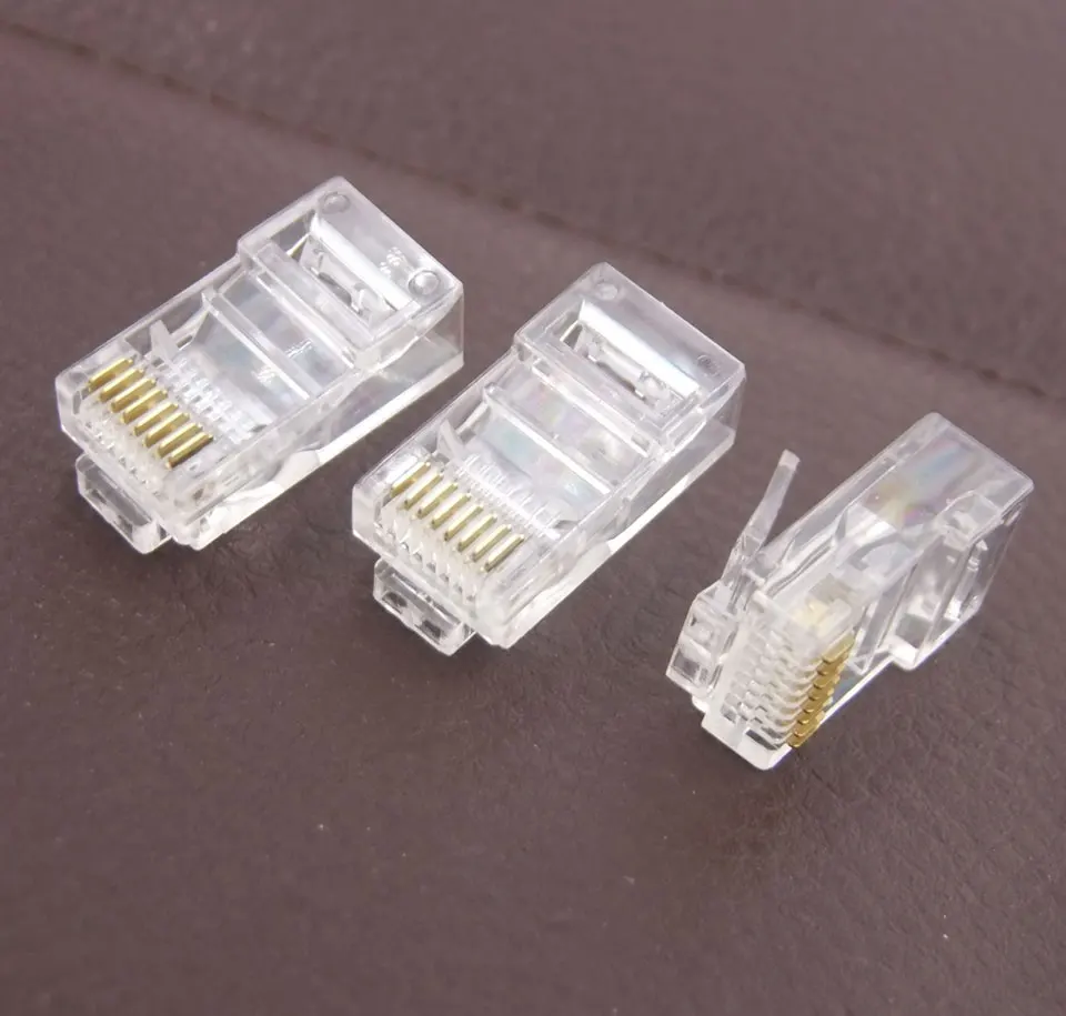 

1000PCS New HOT SELL RJ45 Connector, Network Crystal Head Eight core, 8P8C Cable, COB Crystal Special Wholesale TO Russia