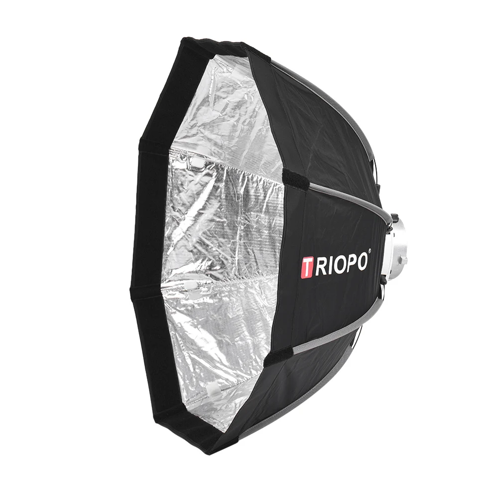 

TRIOPO 55cm / 65cm Foldable 8-Pole Octagon Softbox with Soft Cloth Carrying Bag Bowens Mount for Studio Strobe Flash Light