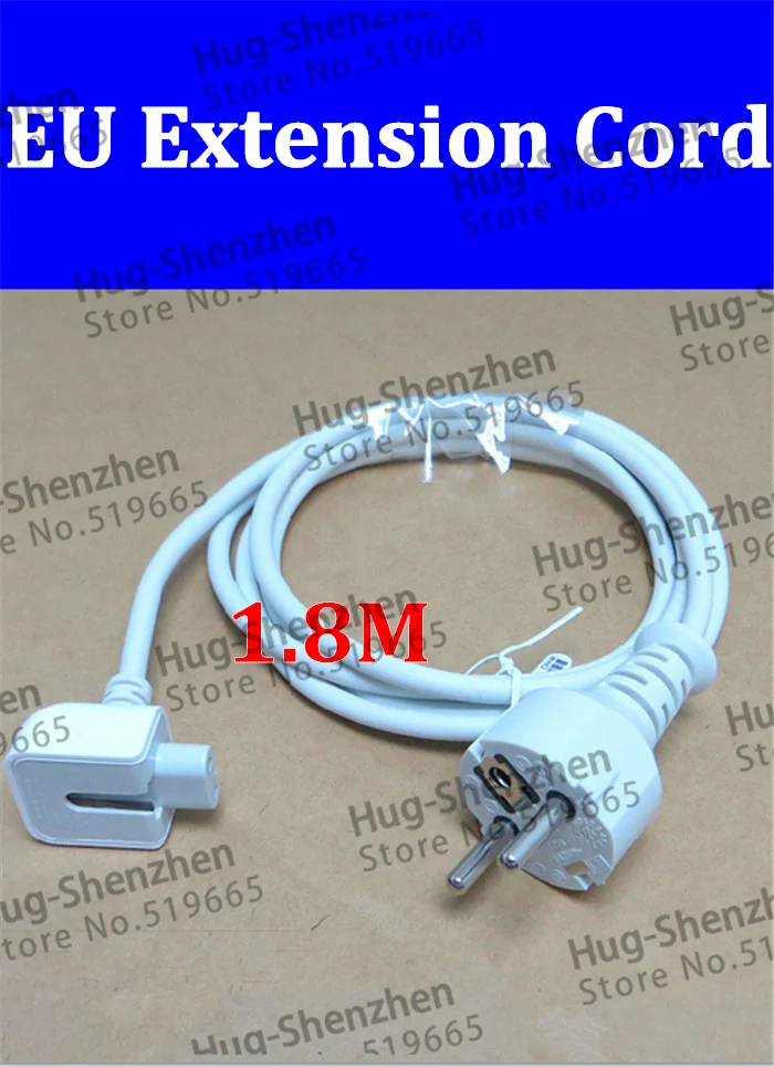 Adaptador de Energia Cabo de Extensão de Cabo para Apple o Envio Gratuito de 2 Lote Euro Plug ue 1.8 m ac Macbook Pro ar Ipad Carregador Adaptador Pçs –