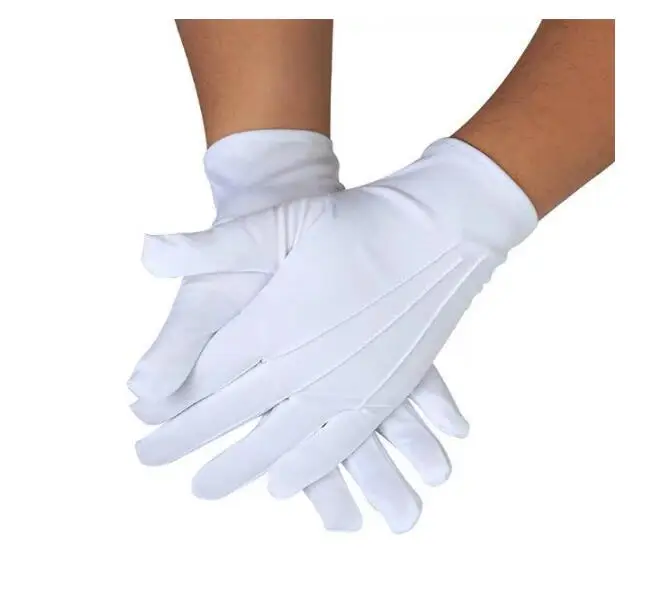 10 пар трехпрочные белые рабочие страховые тонкие этикеты приема wenwan круговой парадный военный безопасности представление перчатки